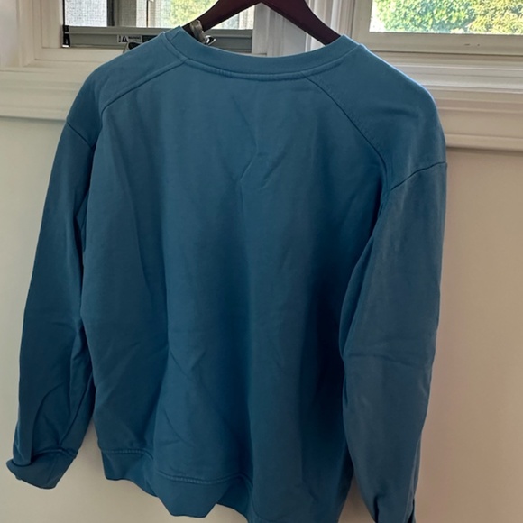Ganni Drop-Shoulder Sweatshirt in blue - Picture 4 of 6